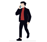 お電話にてご連絡のイメージイラスト